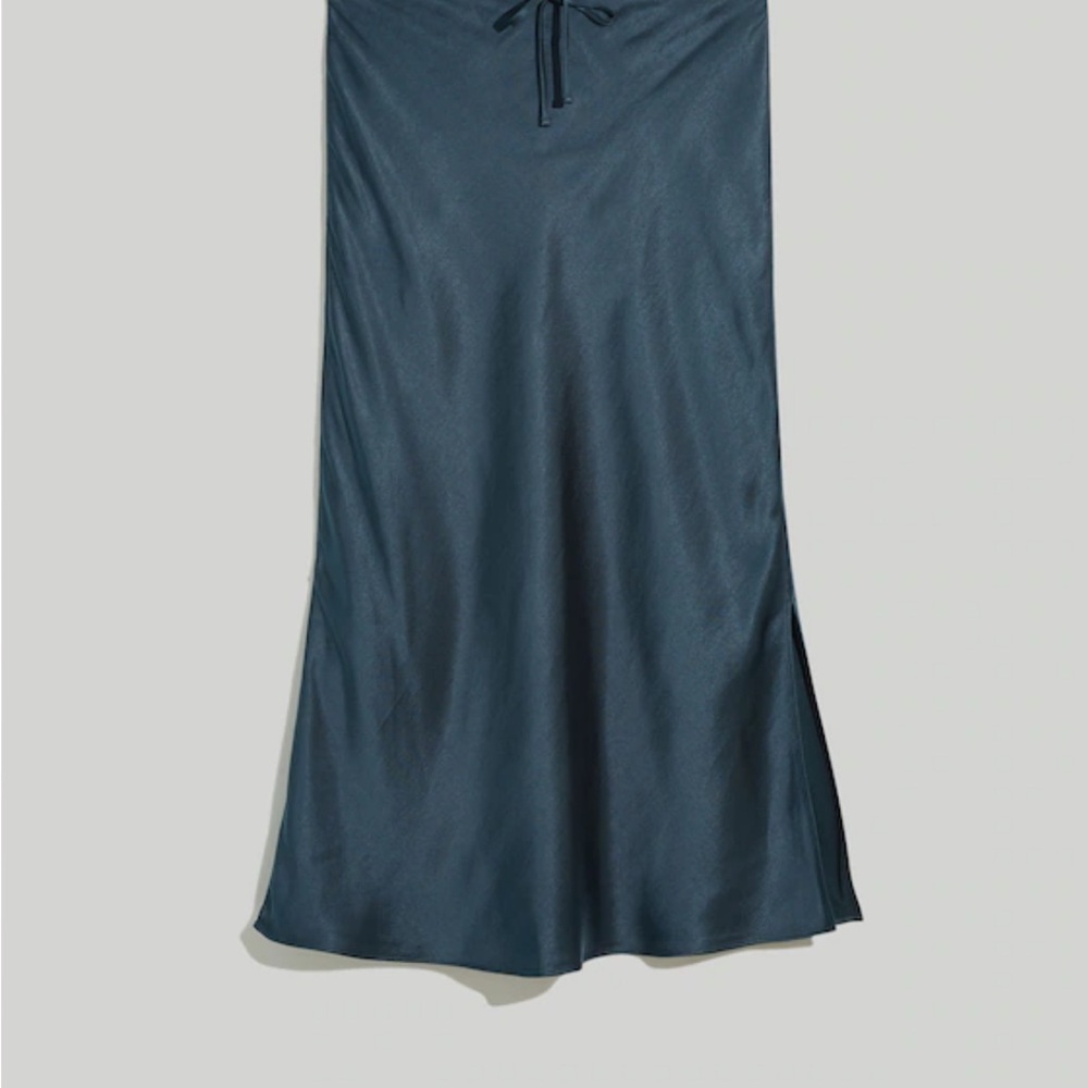 Madewell Drawstring Midi Slip Skirt